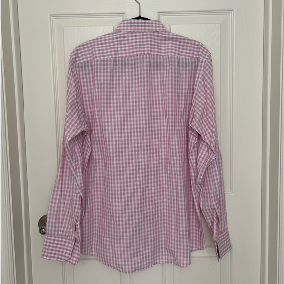 MENS HUGO BOSS PINK/WHITE/BLUE GINGHAM SHIRT - Picture 2 of 5